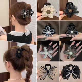 Kim Cương Giả Hoa Lấy Kẹp Phong Cách Mới Cao Cấp Cảm Giác Tóc Kẹp Tóc Cá Mập Tóc Cao Đuôi Ngựa Cố Định Dụng Cụ Tiện Dụng Phụ Kiện Tóc