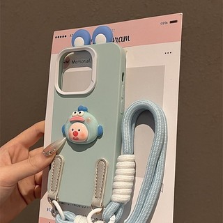 Phim hoạt hình màu xanh lam lập thể Clownfish Sốt hơn vỏ điện thoại silicon cho iPhone15 14 13 12 11 Pro MAX IXS MAX XR XS Vỏ mềm bảo vệ camera chống sốc