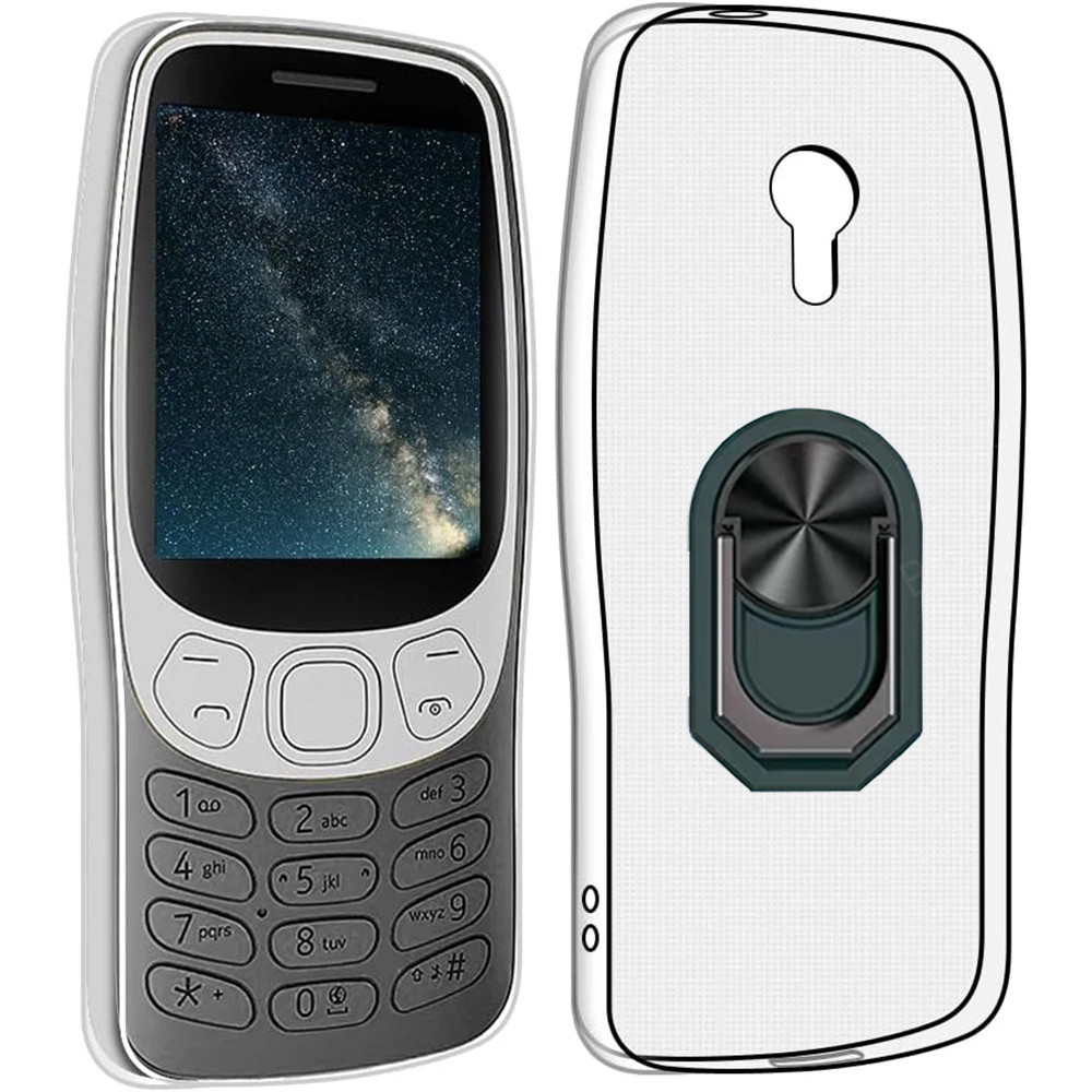 Ốp lưng Nokia 3210 235 220 215 4G 2024 TPU Silicon Cover Điện thoại từ tính Giá đỡ vòng đeo tay Vỏ