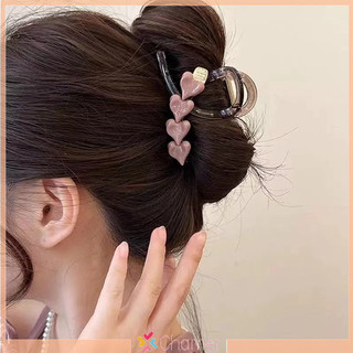 [Chamer] Jelly Love Heart Grab Clip Dành Cho Nữ Ngọt Ngào Đáng Yêu Cá Mập Kẹp Mũ Thời Trang Đa Năng Phụ Kiện Tóc MỚI