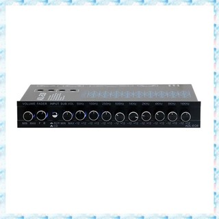 [R Q M U] Bộ cân bằng 9 băng tần hiệu suất cao 9 dây cân bằng 12V DC cho thuyền RV Xe kim loại có đầu vào CD AUX Đầu ra Chip DSP