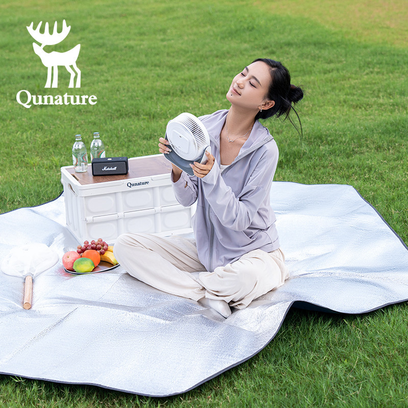 Qunature Cắm Trại Thảm Chống Ẩm Ngoài Trời Dã Ngoại Ăn Miếng Lót Thoải Mái Nhẹ Di Động Thoáng Khí Ch