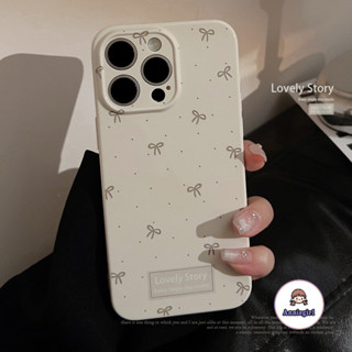 Ốp Điện Thoại Nơ Thời Trang Đơn Giản Cho IPhone 11 14 15 Pro Max 12 13 Promax 14plus Bảo Vệ Ống Kính Chống Bụi Ốp lưng TPU Mềm