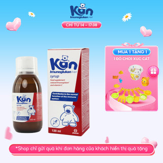 Siro Kan ImunoGlukan hỗ trợ miễn dịch nâng cao sức đề kháng cho bé - chai 120m