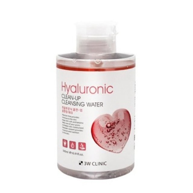 3W CLINIC Nước rửa mặt Hyaluronic Clinic 3W 500ml x2pack