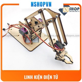 Bộ khung cánh tay robot 4 servo bao gồm Servo MG90S bánh răng kim loại
