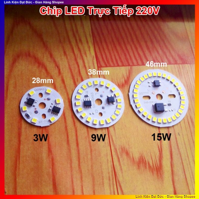 Chip Led Trực Tiếp 220V Không Driver Thay Thế Cho Đèn Led Bulb, Đèn Âm Trần Hỏng - HCM