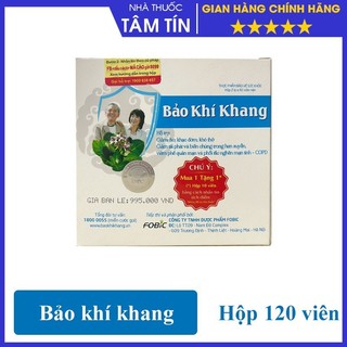 Bảo khí khang - Tăng cường sức khỏe hô hấp - Hộp to 120 viên " Tích điểm nhận quà "