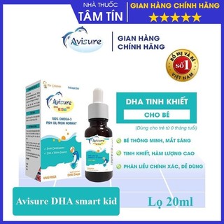 Avisure DHA smart kid DHA tinh khiết cho trẻ dạng nhỏ giọt 20ml