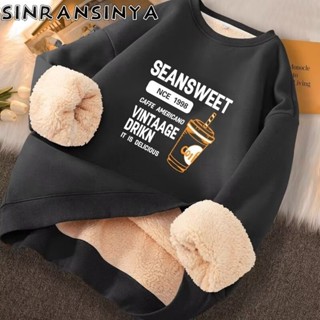 Sinransinya Áo hoodie nam mới, phong cách đường phố cổ điển Nhật Bản sang trọng, trà sữa nhung cừu, thiết kế chữ cái, vừa vặn, áo dài tay thời trang dành cho thanh thiếu niên và cặp đôi