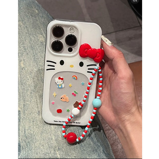 Ins Nhật Bản Phim Hoạt Hình Hàn Quốc Vòng Tay Mèo Miệng Lớn Dễ Thương Thích Hợp Cho iPhone16promax Vỏ Điện Thoại Apple 15 14 13 12 11 XSmax XR 8plus 7 Vỏ Mềm Silicon Phong Cách Mới Vỏ Bảo Vệ Chống Sốc