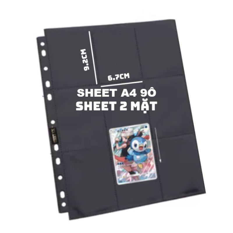 (Chính Hãng) Sheet Card MeeT - MeeT YX Chính Hãng Size A4, Sheet Card 9 ô Đựng Photocard, Pola, Thẻ 
