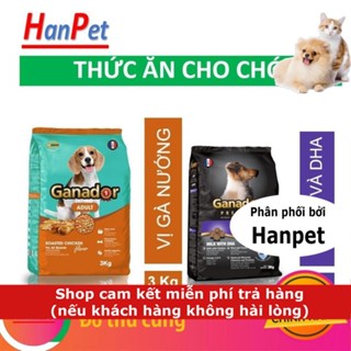 Hanpet.GV- (Bao 3kg) Thức ăn dạng hạt cao cấp GANADOR thức ăn cho chó mọi lứa tuổi
