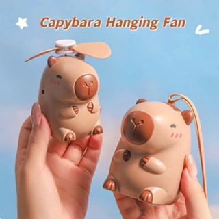 QUẠT MINI CAPYBARA QUẠT SẠC ĐIỆN CẦM TAY KÈM DÂY ĐEO NHỎ GỌN TIỆN LỢI CHO HỌC SINH ĐỒ CHƠI TRẺ EM CÓ SẴN