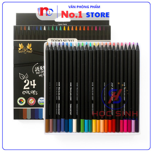 Hộp 12/24 Bút Chì Màu Mỹ Thuật Jermy Hiệu Todo Suyo Cao Cấp