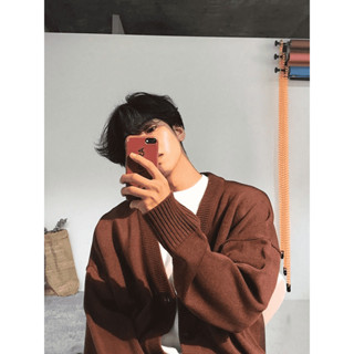 Áo Khoác Len Trơn Cardigan Nam nữ From Rộng Chất Lông Cừu Mềm Mại