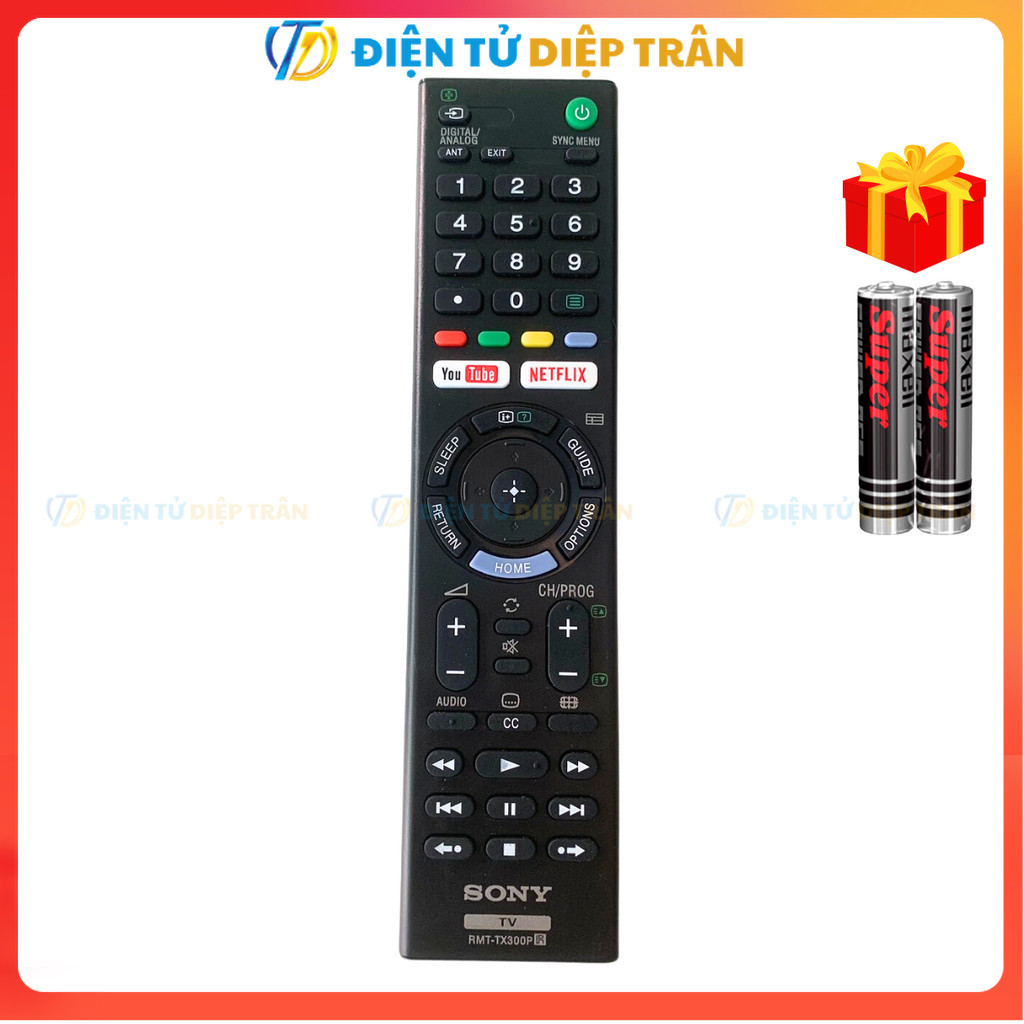 Remote điều khiển tivi SONY Mã 13 RMT-TX300P, điều khiển TV Sony - Tặng kèm pin -  ĐT Diệp Trân