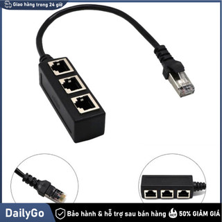  Cáp Chia Cổng Mạng 1 Ra 3 RJ45 Bộ Chia Ethernet LAN Cho Máy Tính Router Modem Siêu Tiện Lợi 