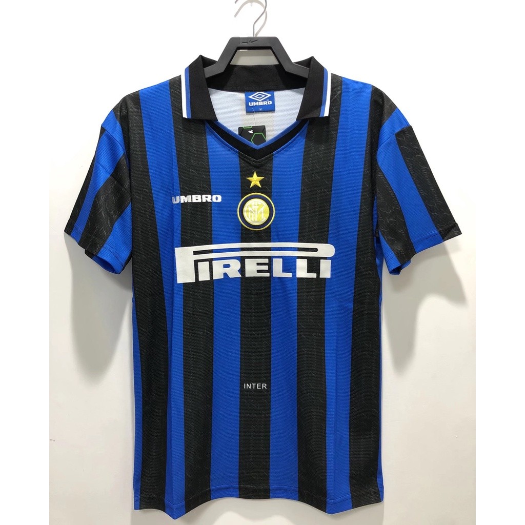 Áo đồng phục cổ điển Inter Milan sân nhà 1997-1998, retro jersey bóng đá
