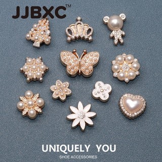 JJBXC CHARM Hợp Kim Khóa Giày Chữ Thập Phụ Kiện Giày Kim Loại Alice Khóa Giày DIY Phụ Kiện Thời Trang