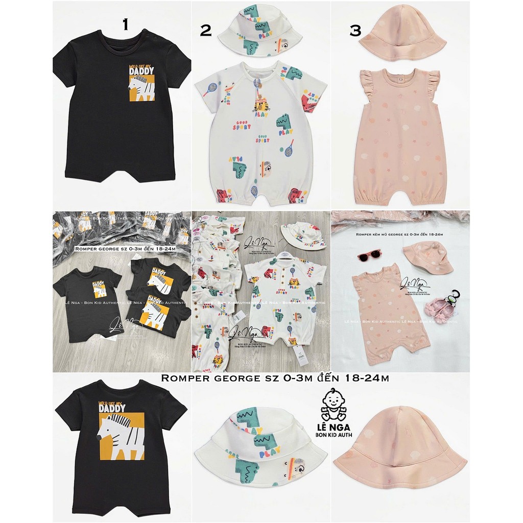 [BONKID] Romper GEORGE từ 0-3m đến 18-24m
