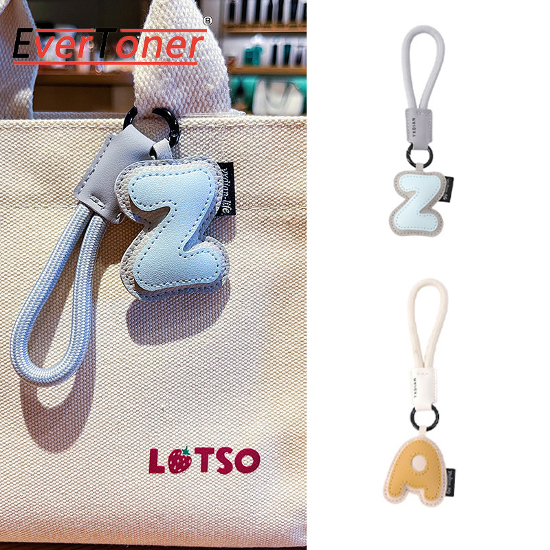 EverToner A & Z 26 Da Ban Đầu Chữ Móc Khóa Dành Cho Nữ Thời Trang Hoạt Hình Túi Điện Thoại Mặt Dây Chuyền Chìa Khóa Ô Tô Trang Sức Quà Tặng