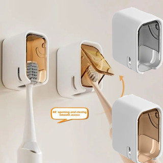 FEELING🔥Giá đỡ bàn chải đánh răng điện, Giá đựng bàn chải đánh răng treo tường, Vỏ bảo vệ đầu bàn chải đánh răng, Nắp bàn chải đánh răng điện, Hộp lưu trữ bàn chải đánh răng chống bụi Kệ đựng bàn chải đánh răng phòng tắm