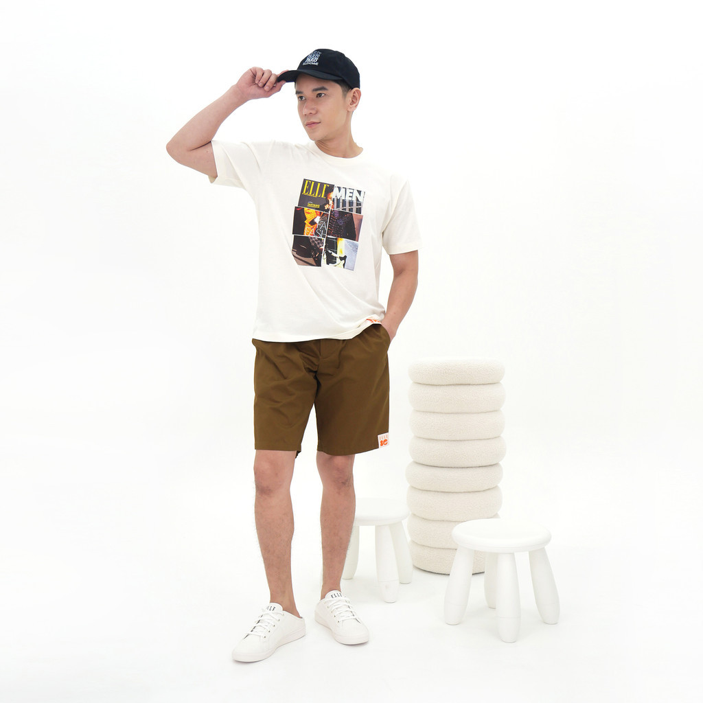 ÁO THUN ELLE HOMME MAGAZINE In màn hình ở mặt trước 2 màu để lựa chọn từ Model W8T921
