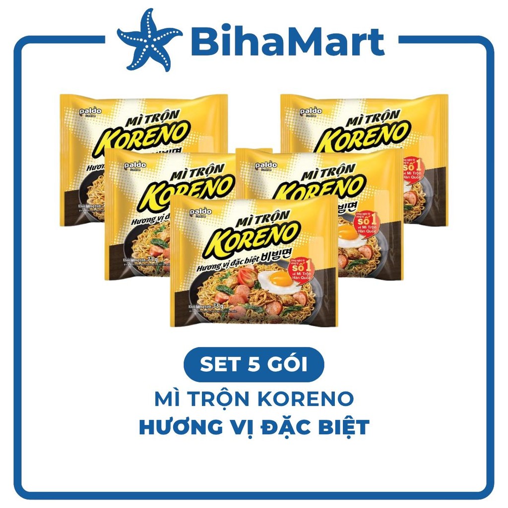 [SET5GÓI]-PALDO- Mì trộn Koreno hương vị Đặc biệt, Koreno Mì trộn đặc biệt Koreno, Mì Koreno Hàn Quố