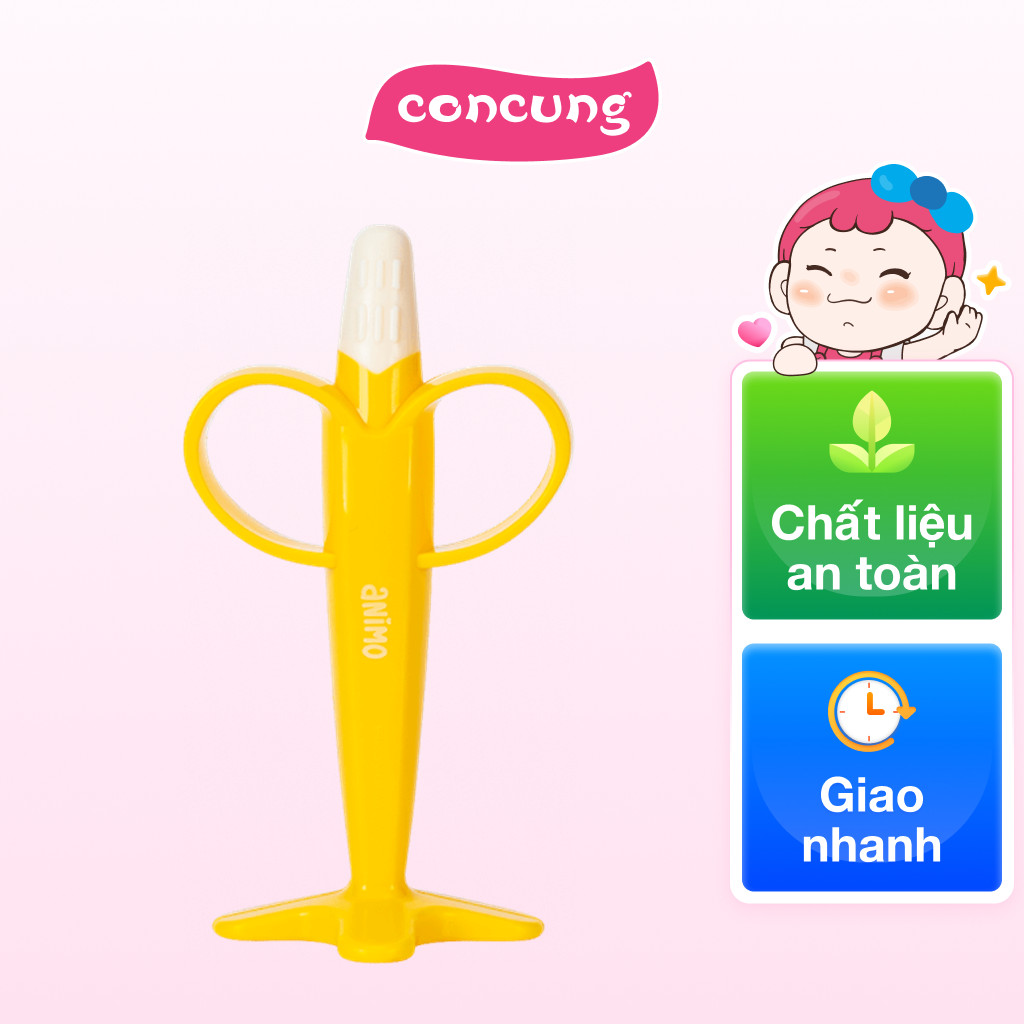 Gặm nướu silicone Quả Chuối Animo (Vàng)