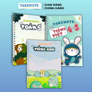 Sách - Số tay Takenote lớp 5: Toán + Tiếng Việt 4-5 + Tiếng Anh 3-12 (𝗔𝟱)