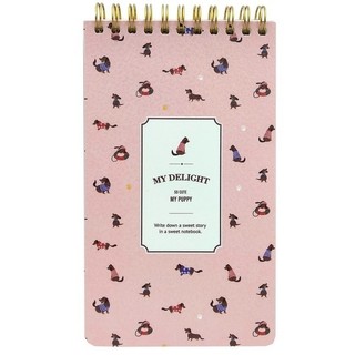 Sổ oxford spiral mini 80's - #5 dachshund - d103mn - oxford