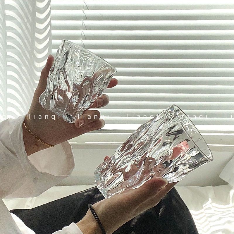 Ins Crystal Tree Root Cup Girl Heart Internet Celebrity Glass, Latte Coffee Cup Cốc Trà Sữa
