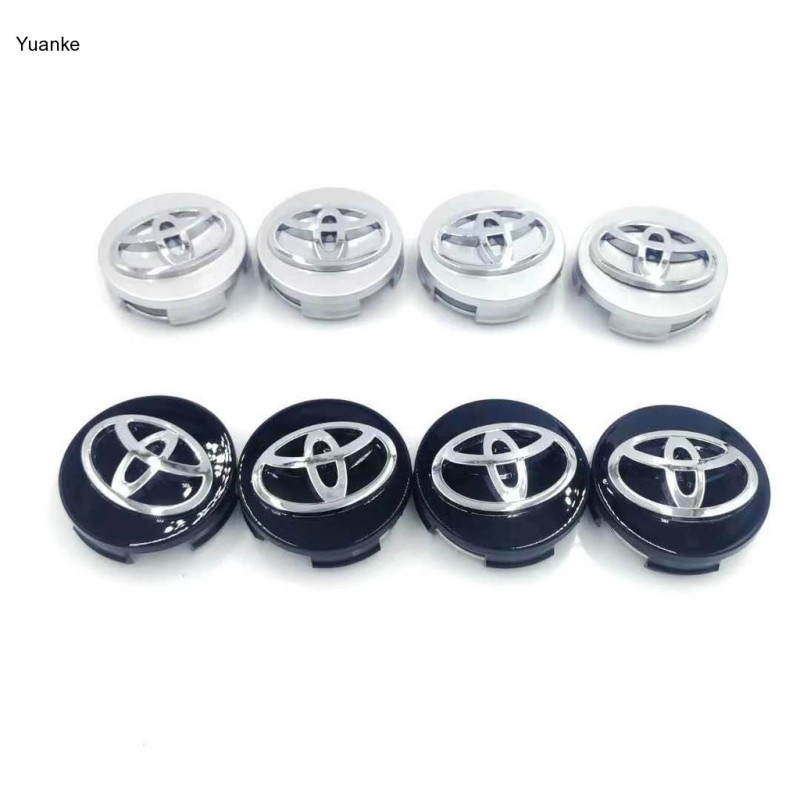 4 Logo Ô Tô Bánh Xe Trung Tâm Trung Tâm Nắp 62mm & 60mm Lốp Vành Mũ Thay Thế Cho Xe Toyota Camry Toy