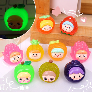 3 Đồ trang trí trái cây hoạt hình phát sáng - Đồ chơi máy tính để bàn 3D - Hình phong cảnh vi mô Trang trí nhựa - Phụ kiện trang trí nội thất ô tô - Búp bê nhựa dạ quang Mini hoạt hình