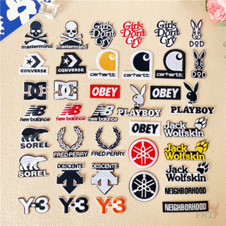 ♚ Logo thương hiệu thời trang mới Q-6 Miếng dán sắt ♚ 1 Miếng Dán Huy Hiệu DIY May Trên Sắt (40 Kiểu)