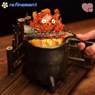 Chiếu lại Đèn ngủ Calcifer, Nhấp nháy Đèn ngủ Vidya Calcifer dễ thương, Trang trí nội thất Lâu đài di động của Hal Đèn ngủ ngọn lửa