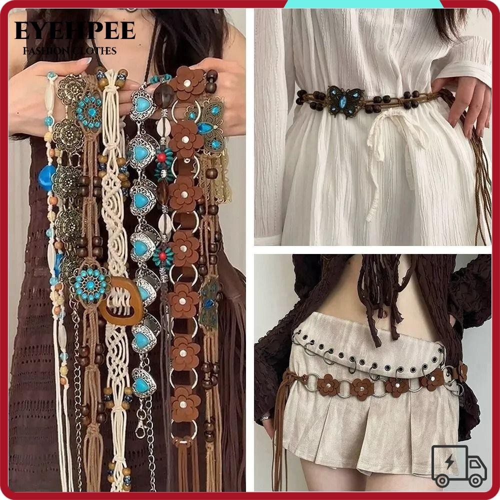 Dây Thắt Lưng, Thắt Lưng Bohemian Y2K Hợp Thời Trang, Trang Trí Đầm Đi Biển Mùa Hè Phụ Kiện Vintage 