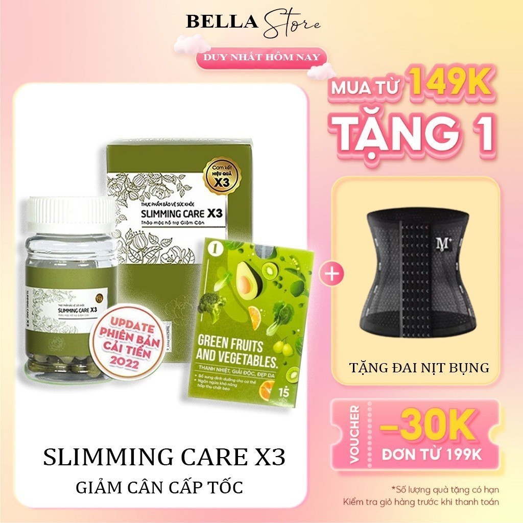 Trà Thảo Mộc Giảm Cân Slimming Care X3 Giúp Đào Thải Mỡ Thừa, Giảm Cân Nhanh Chóng { CHÍNH HÃNG}