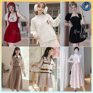💥[SALE001] Đầm len/nhung nữ Montoghi dệt kim hàng Quảng Châu nhiều mẫu mã xinh xắn sang trọng - L2M