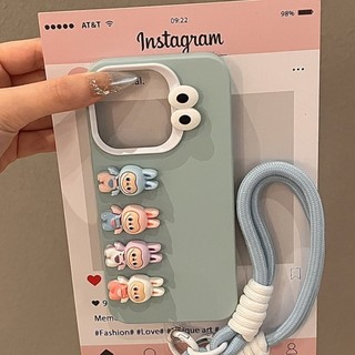 Ốp điện thoại hoạt hình lập thể 3D Kalabububu cho iPhone15 14 13 12 11 Pro MAX IXS MAX XR XS Vỏ bảo vệ camera chống sốc Vỏ silicon mềm lỏng