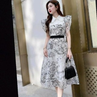 Đầm dự tiệc phối màu thanh lịch sang trọng