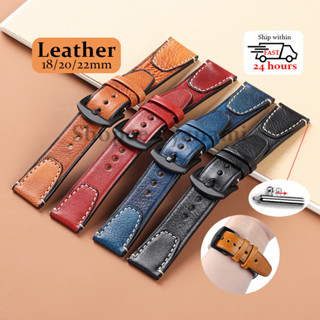 18mm 20mm 22mm Vintage Da Thật Chính Hãng Dây Đeo Đồng Hồ Đa Năng Nữ Nam Kinh Doanh Thắt Lưng Vòng Tay Cho Dây Đeo Tay Rolex