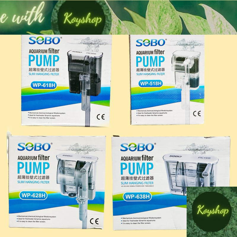 MÁY LỌC THÁC SOBO WP-518H, WP-618H , 628H , 638H CHO HỒ CÁ CẢNH