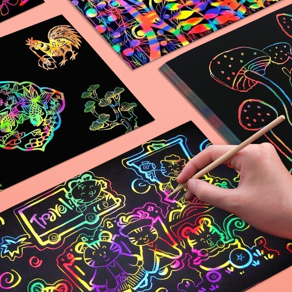 Giấy Ma Thuật cầu vồng túi 10 tờ A3, A4 hàng đẹp -SUPER