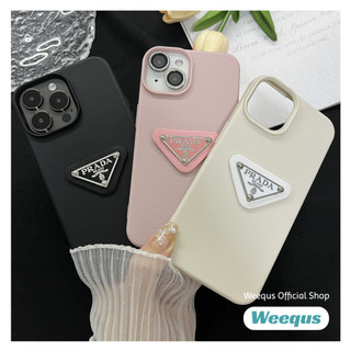 Ốp Bảo Vệ TPU Prada Màu Trơn Cho iPhone 16 Pro Max 15 Plus 14 13 12 11 Pro Max XR XS Max X Vỏ Điện Thoại Mềm