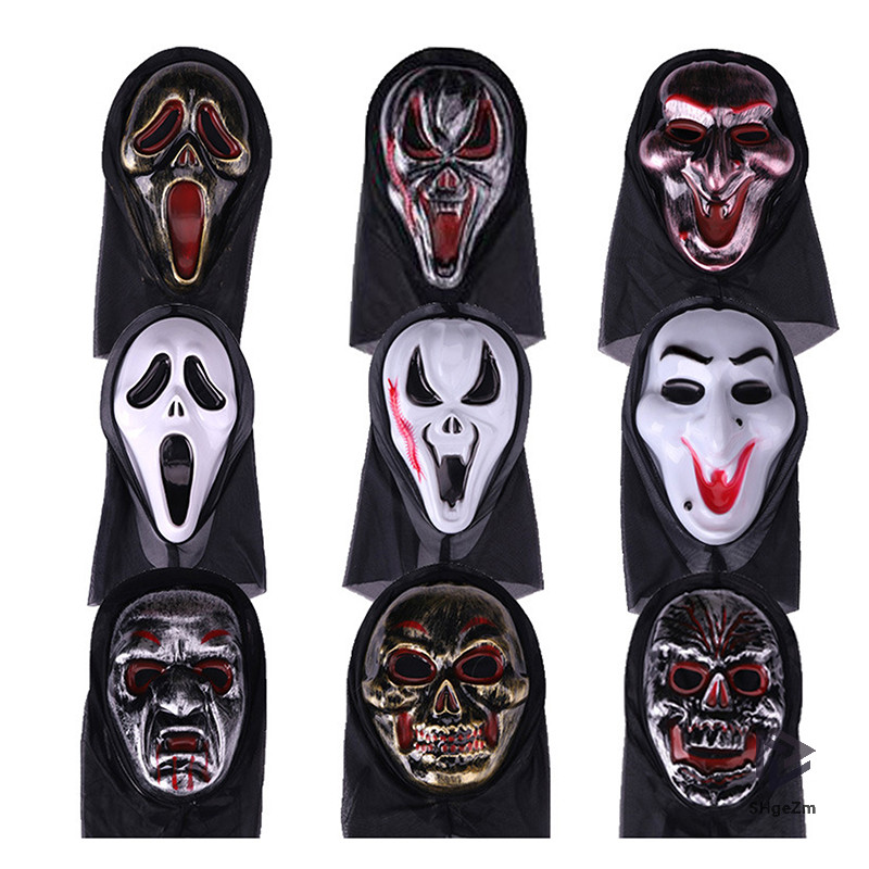Phim thực tế Mặt nạ ma đáng sợ Halloween Mặt nạ ma quỷ đáng sợ Dính lưỡi Mũ bảo hiểm Kinh dị Demon Cosplay Đạo cụ trang phục dự tiệc [MỚI]