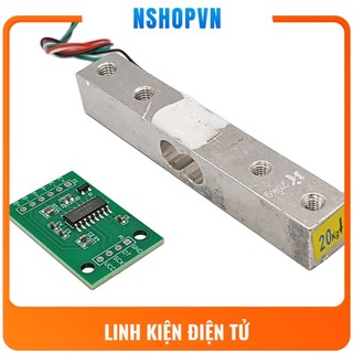 Bộ Cảm Biến Cân Nặng Loadcell 20kg + Khung Bàn Cân Mica