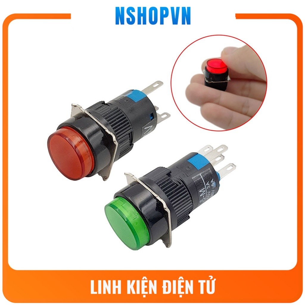 Nút nhấn nhả có đèn AL6-M 24V