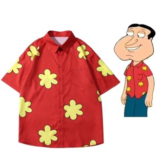 Áo Sơ Mi Anime Nam Rãnh Mùa Hè Mới Vui Nhộn Và Cổ Gấp Đa Năng Cổ Áo Tay Ngắn